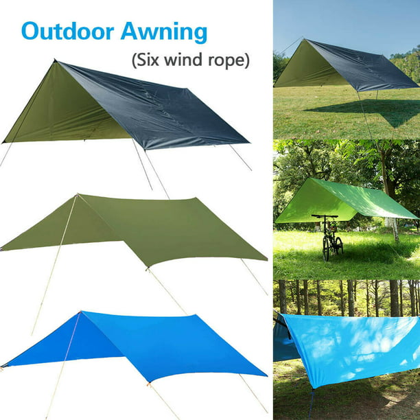 10x10ft Camping Tent Hammock Tarp Rain Fly Cover Waterproof Shelter Lightweight